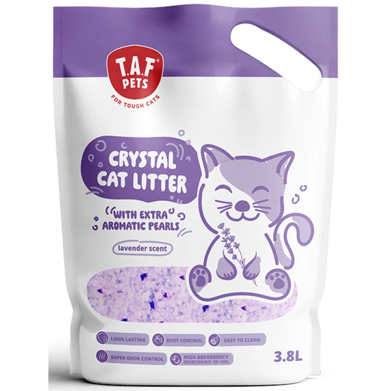 Κρυσταλλική Άμμος Γάτας TAF 3.8L (1.6kg) Λεβάντα Γάτες