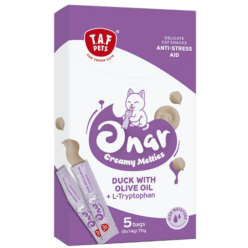 Λιχουδιά Γάτας Taf Pets Onar Creamy Anti-Stress Aid (5x14gr) 70gr Γάτες
