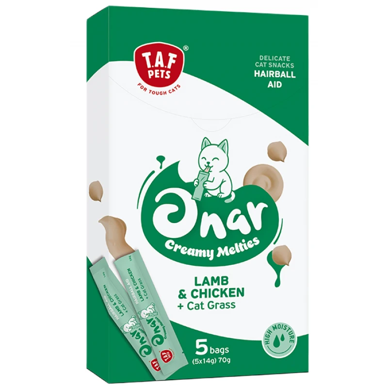 Λιχουδιά Γάτας Taf Pets Onar Creamy Hairball Aid (5x14gr) 70gr Γάτες