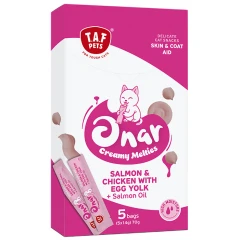 Λιχουδιά Γάτας Taf Pets Onar Creamy Skin and Coat (5x14gr) 70gr