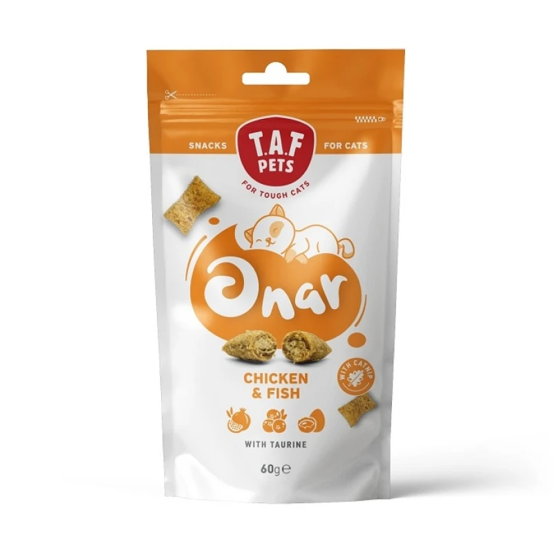 Λιχουδιές Γάτας Taf Pets Onar Cat Snack Chicken & Fish 60g ΓΑΤΕΣ