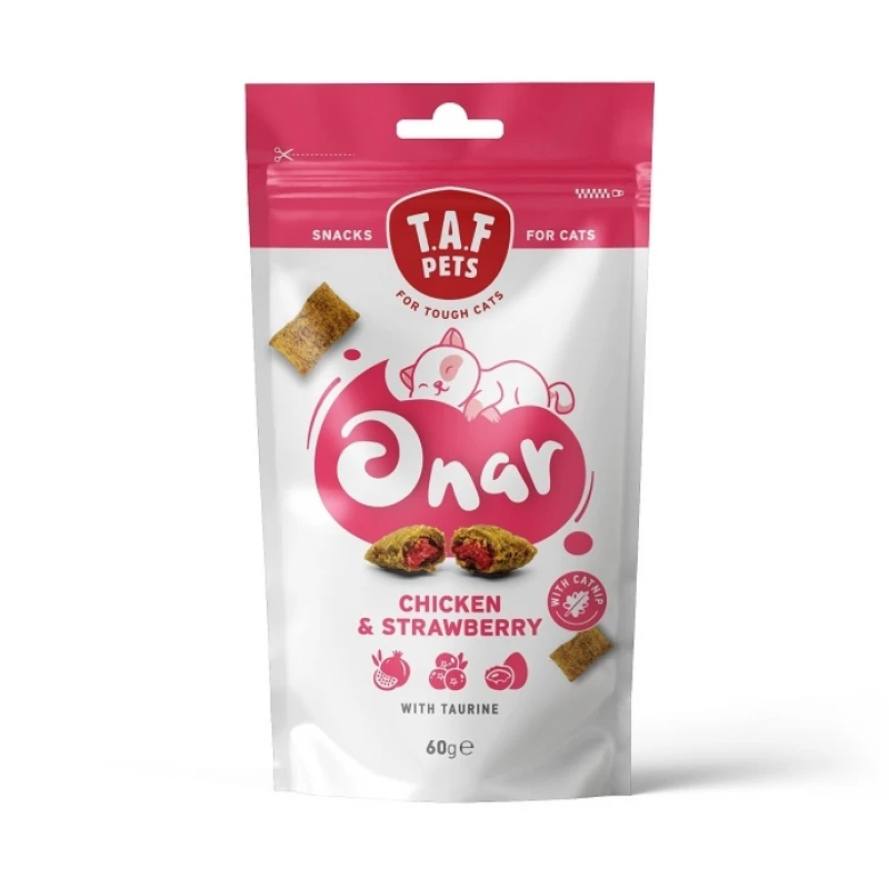 Λιχουδιές Γάτας Taf Pets Onar Cat Snack Chicken & Strawberry 60g ΓΑΤΕΣ