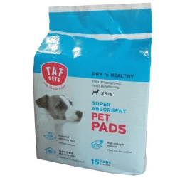 Taf Pets Απορροφητικές Πάνες Εκπαίδευσης με Αυτοκόλλητο 15τμχ 60x60cm 
