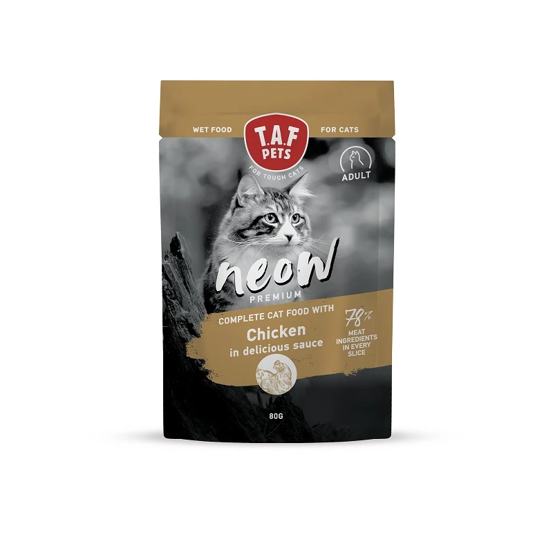 Υγρή Τροφή Γάτας Taf Neow Adult Cat Premium Wet Food Chicken με Κοτόπουλο (5 + 1 Δώρο) Γάτες