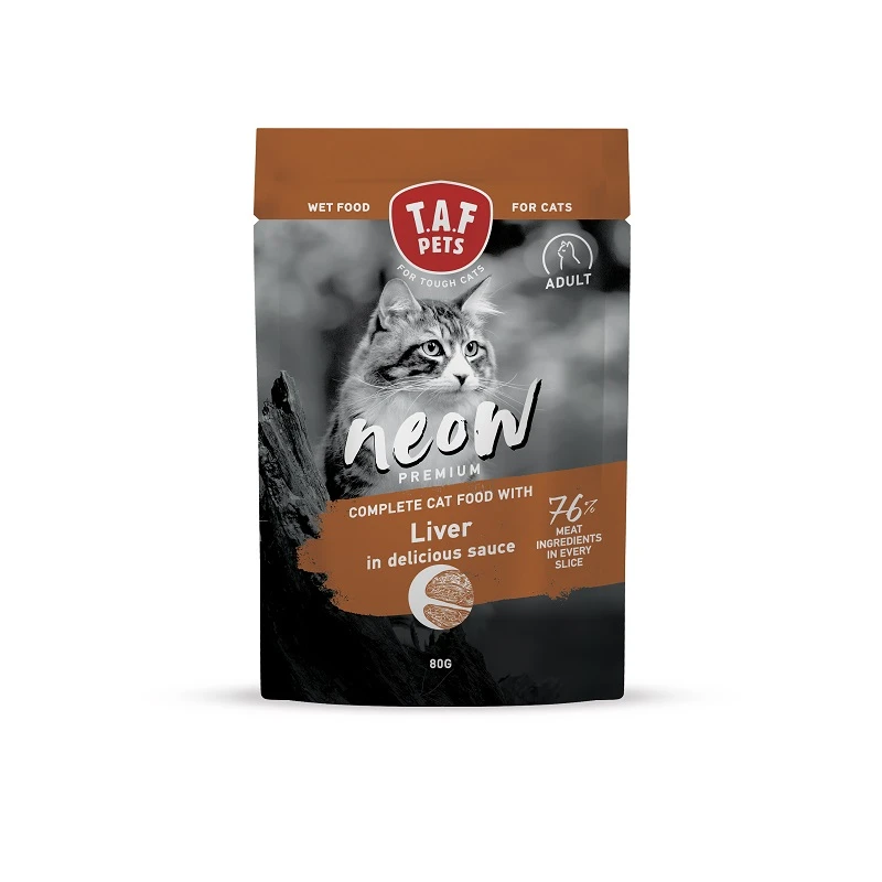 Υγρή Τροφή Γάτας Taf Neow Adult Cat Premium Wet Food Liver με Συκώτι (5 + 1 Δώρο) Γάτες