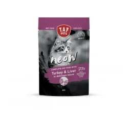 Υγρή Τροφή Γάτας Taf Neow Adult Cat Premium Wet Food Turkey & Liver Με Γαλοπούλα & Συκώτι 80gr Υγρή Τροφή Γάτας Taf Neow Adult Cat Premium Wet Food Turkey & Liver Με Γαλοπούλα & Συκώτι 80gr
