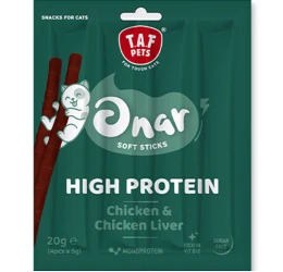 Λιχουδιά Γάτας Taf Pets- Onar Soft Sticks Chicken & Chicken Liver 20gr