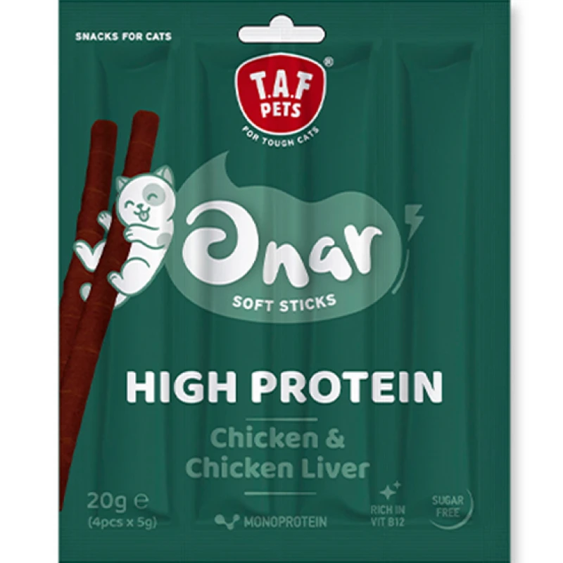 Λιχουδιά Γάτας Taf Pets- Onar Soft Sticks Cod, Salmon & Chicken 20gr Γάτες
