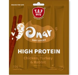 Λιχουδιά Γάτας Taf Pets- Onar Soft Sticks Chicken, Turkey & Rabbit 20gr Λιχουδιά Γάτας Taf Pets- Onar Soft Sticks Chicken, Turkey & Rabbit 20gr