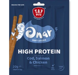 Λιχουδιά Γάτας Taf Pets- Onar Soft Sticks Cod, Salmon & Chicken 20gr Λιχουδιά Γάτας Taf Pets- Onar Soft Sticks Cod, Salmon & Chicken 20gr