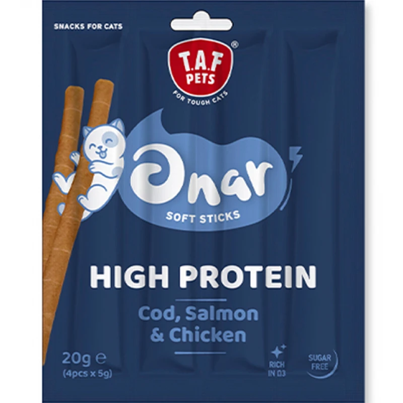 Λιχουδιά Γάτας Taf Pets- Onar Soft Sticks Cod, Salmon & Chicken 20gr Γάτες Λιχουδιά Γάτας Taf Pets- Onar Soft Sticks Cod, Salmon & Chicken 20gr Γάτες