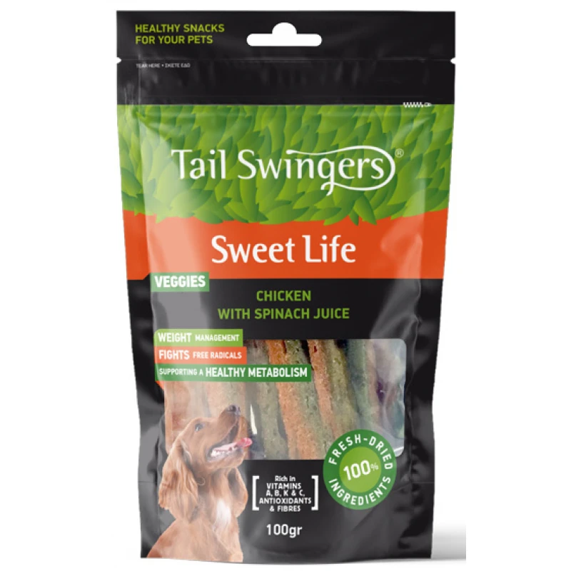 Λιχουδιές Pet Interest Tailswingers Stripes Spinach with Chicken 100gr Σκύλοι Λιχουδιές Pet Interest Tailswingers Stripes Spinach with Chicken 100gr Σκύλοι