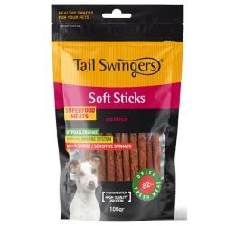 Λιχουδιές Σκύλου Tailswingers Ostrich Soft Sticks 100gr Λιχουδιές Σκύλου Tailswingers Ostrich Soft Sticks 100gr