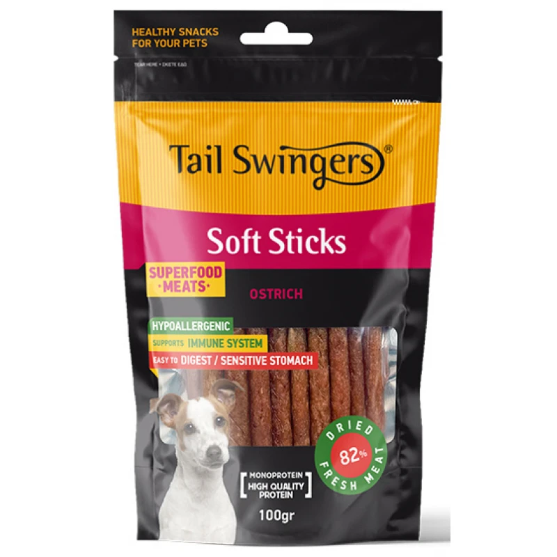 Λιχουδιές Σκύλου Tailswingers Ostrich Soft Sticks 100gr Σκύλοι Λιχουδιές Σκύλου Tailswingers Ostrich Soft Sticks 100gr Σκύλοι
