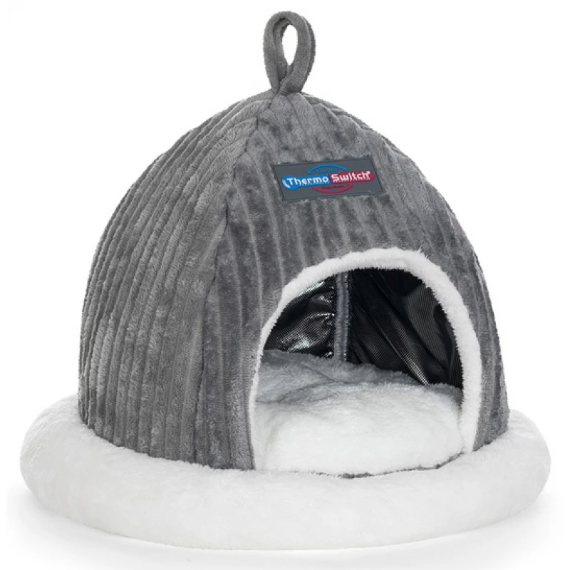 Φωλιά Σκύλου και Γάτας ThermoSwitch Delphi Palace L 57x57x48cm Γκρι Σκύλοι