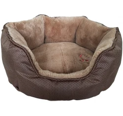 Κρεβατάκι Σκύλου Santorini (με Θερμή & Ψυχρή Όψη) XLarge 120 x 80 x 24 cm Καφέ