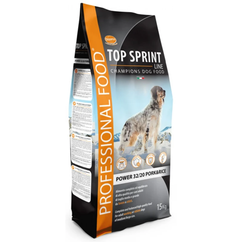 Top Sprint Power 32/20 Pork & Rice 15 kg Σκύλοι Top Sprint Power 32/20 Pork & Rice 15 kg Σκύλοι