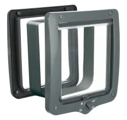 Πόρτα Γάτας/Σκύλου Trixie 4 Κατευθύνσεων XXL με τούνελ 24x28cm Γκρι