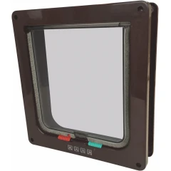 Πόρτα Γάτας M-Pets 4 Κατευθύνσεων  με τούνελ 19x20cm καφέ