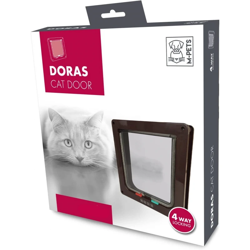 Πόρτα Γάτας M-Pets 4 Κατευθύνσεων  με τούνελ 19x20cm καφέ ΓΑΤΕΣ