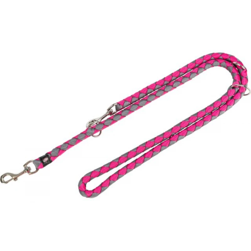 Εκπαιδευτικό λουρί τριών σημείων Trixie Cavo Fuchsia - Graphite L-XL 18mm x 2m ΣΚΥΛΟΙ