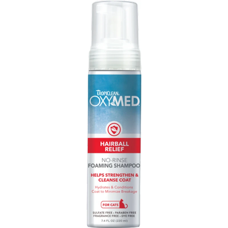 Oxymed No Rinse Shampoo Hairball Relief 220ml για Γάτες Γάτες