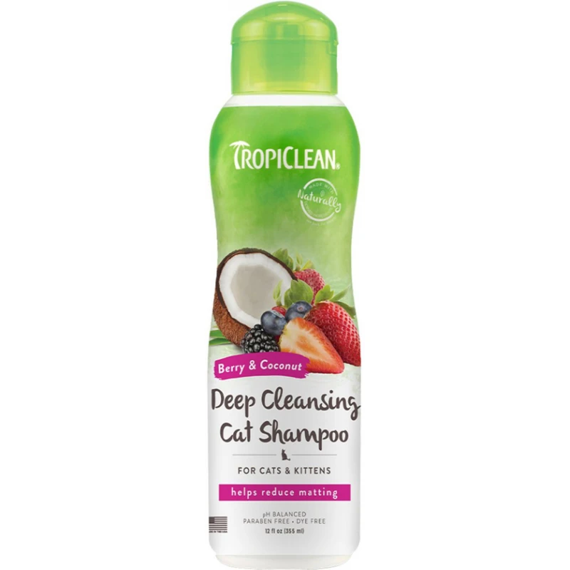 Tropiclean Berry & Coconut Deep Clean Cat Shampoo 355ml Γάτες