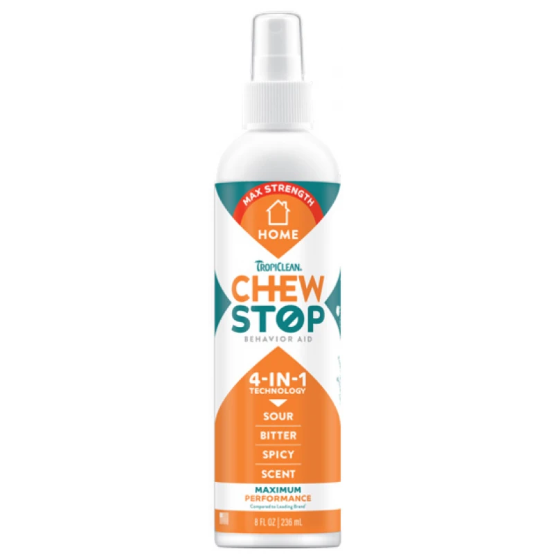 Tropiclean Chew Stop 4 in 1 Home Max Strength Spray Εκπαίδευσης για Σκύλους 236ml Σκύλοι