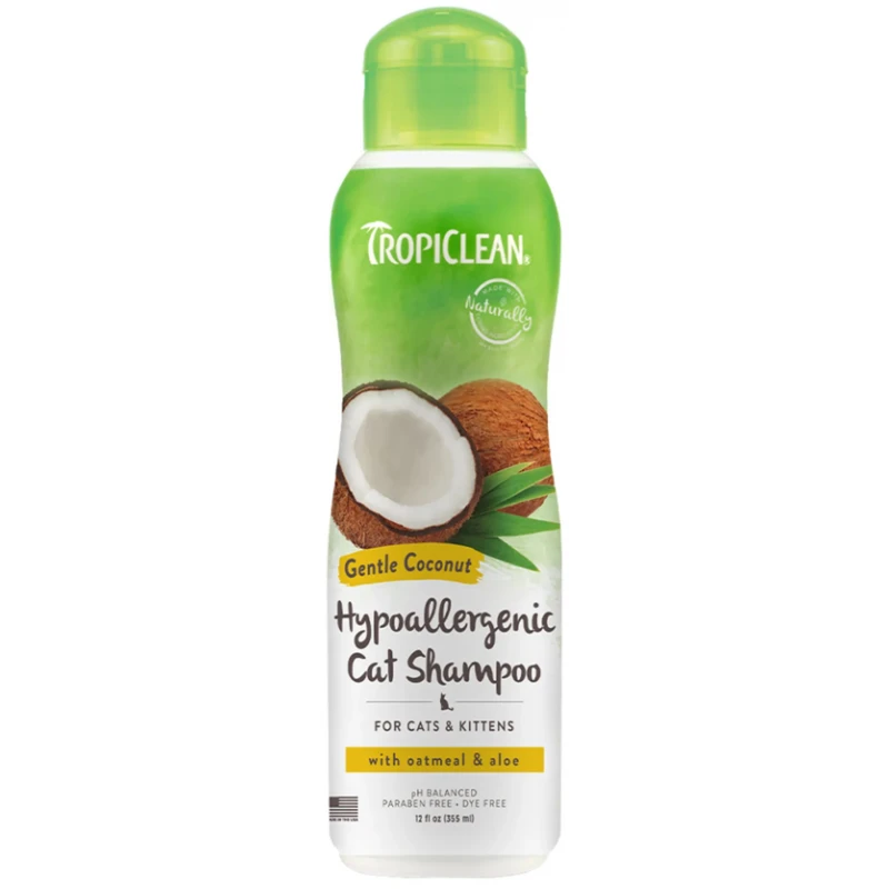 Tropiclean Gentle Coconut Hypoallergenic Cat & Kitten Shampoo 355ml Γάτες