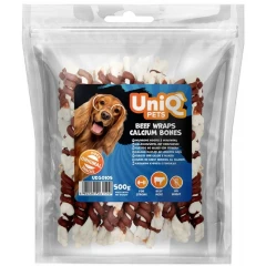 Λιχουδιές Σκύλου Uniq Pets Κόκκαλα Ασβεστίου Τυλιγμένα με Μοσχάρι 500gr