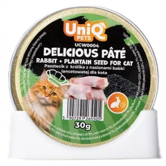 Υγρή Τροφή Γάτας Uniq Pets Delicious Pate με Κουνέλι & Σπόρους Πλάτανου 8x30gr