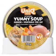 Υγρή Τροφή Γάτας Uniq Pets Yummy Soup Κοτόπουλο & Λαχανικά 8x30gr