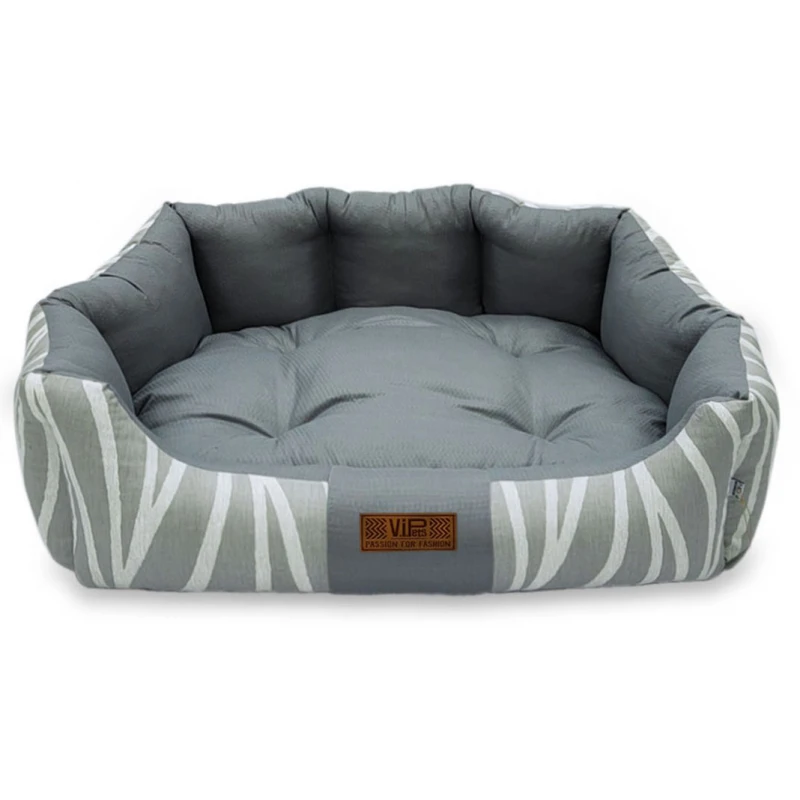 Κρεβατάκι V.I.Pets Comfy Cotton Waves Νο4 Gray 86x72cm ΣΚΥΛΟΙ