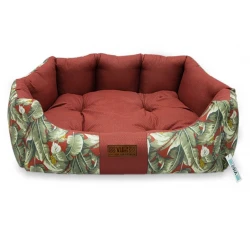 Κρεβατάκι Σκύλου και Γάτας V.I.Pets Comfy Cotton Tropical Νο1 Red 50x47cm Κρεβατάκι Σκύλου και Γάτας V.I.Pets Comfy Cotton Tropical Νο1 Red 50x47cm