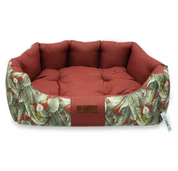 Κρεβατάκι Σκύλου και Γάτας V.I.Pets Comfy Cotton Tropical Νο1 Red 50x47cm Κρεβατάκι Σκύλου και Γάτας V.I.Pets Comfy Cotton Tropical Νο1 Red 50x47cm