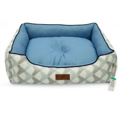Κρεβατάκι Σκύλου και Γάτας V.I.Pets Cozy Cotton Squares Νο1 Blue 54x44cm Κρεβατάκι Σκύλου και Γάτας V.I.Pets Cozy Cotton Squares Νο1 Blue 54x44cm