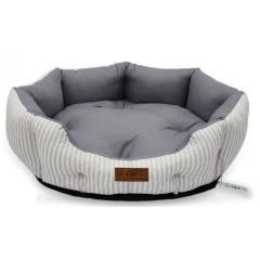 Κρεβατάκι Σκύλου και Γάτας V.I.Pets Royal Cotton Stripes Νο3 Gray 70x70cm