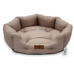 Κρεβατάκι Σκύλου και Γάτας V.I.Pets Royal Cotton Aloe Vera 3D Νο1 Beige 50x50cm