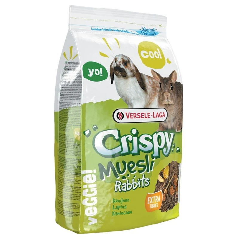 Crispy Muesli Rabbits Versele-Laga Τροφή Για Κουνέλια 1kg ΜΙΚΡΑ ΖΩΑ - ΚΟΥΝΕΛΙΑ