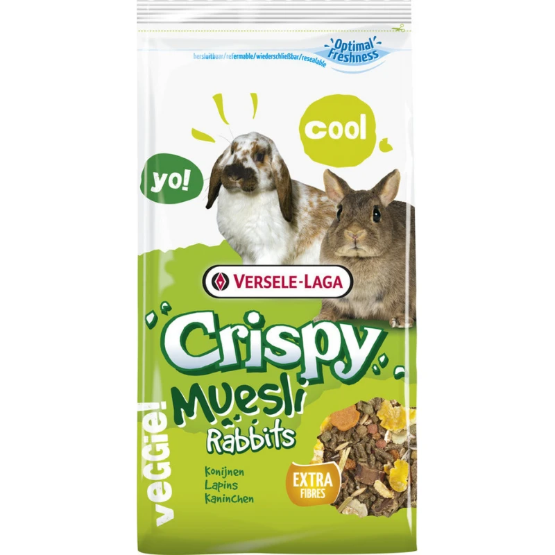 Crispy Muesli Rabbits Versele-Laga Τροφή Για Κουνέλια 1kg ΜΙΚΡΑ ΖΩΑ - ΚΟΥΝΕΛΙΑ