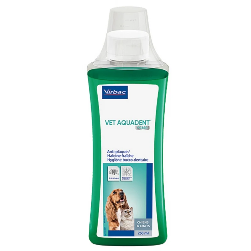 VET AQUADENT ΤΗΣ VIRBAC 250ML ΚΑΤΑ ΤΗΣ ΟΔΟΝΤΙΚΗΣ ΠΛΑΚΑΣ ΣΥΜΠΛΗΡΩΜΑΤΑ ΔΙΑΤΡΟΦΗΣ & ΒΙΤΑΜΙΝΕΣ ΣΚΥΛΟΥ