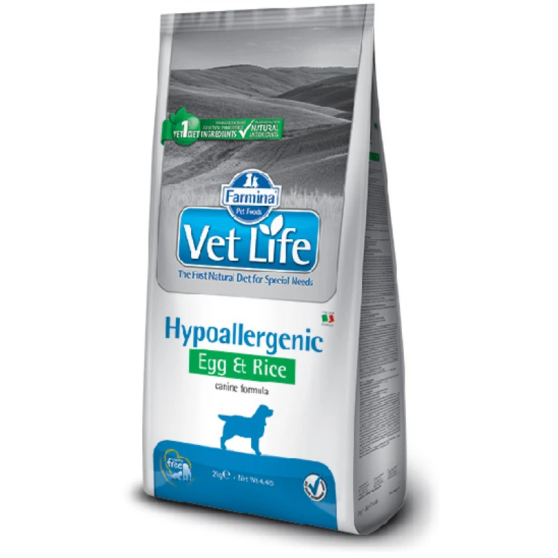 Vet Life Hypoallergenic Egg & Rice 12kg ΣΚΥΛΟΙ