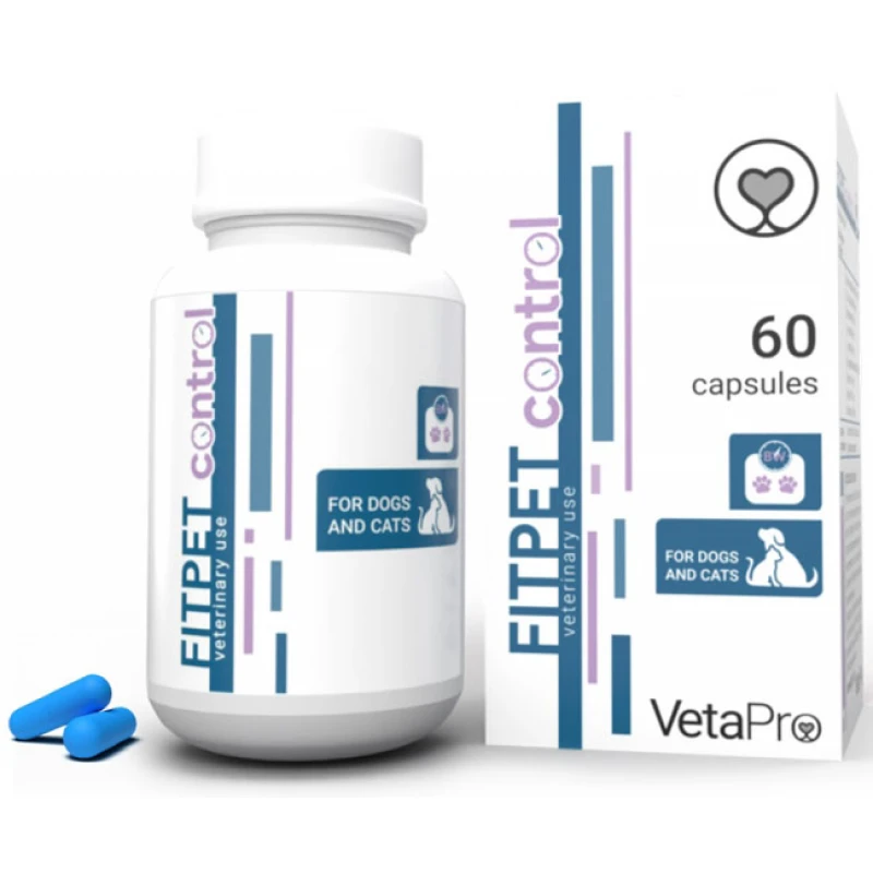 Vetapro Fitpet Control 60 κάψουλες για Απώλεια Βάρους για Σκύλους & Γάτες ΣΚΥΛΟΙ