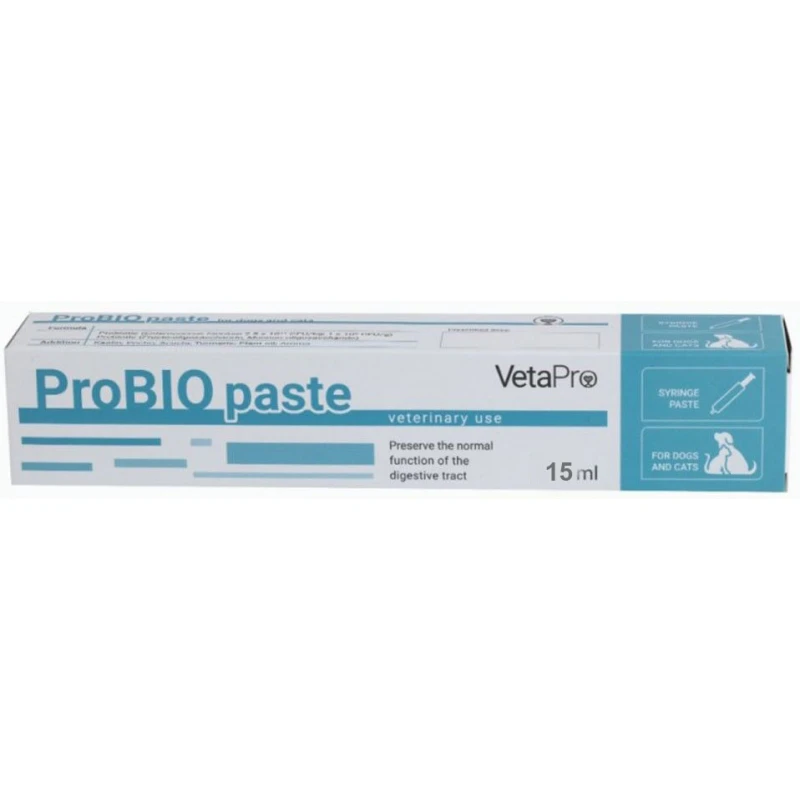 Vetapro Probio Paste 15ml Συμπλήρωμα Διατροφής Σκύλου & Γάτας Για Τo Πεπτικό ΣΚΥΛΟΙ