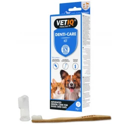 VETIQ 2in1 Denti-Care Enzymatic Toothcare Kit 70gr Σετ Οδοντόπαστας και Βούρτσα