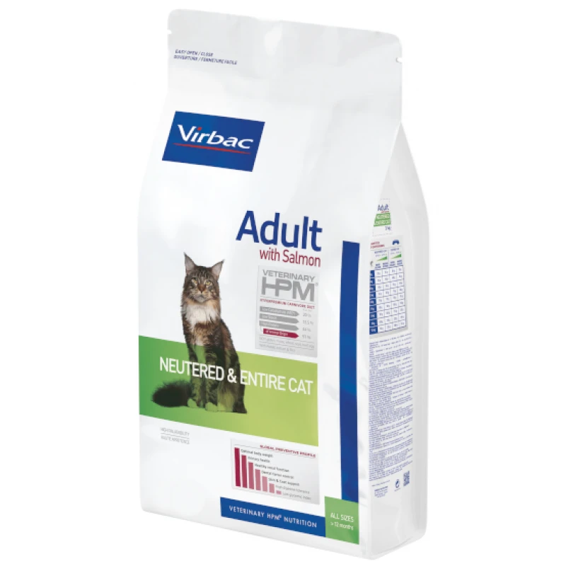 Ξηρά Τροφή Γάτας Virbac Adult Neutered & Entire Cat 1,5kg με σολομό ΓΑΤΕΣ