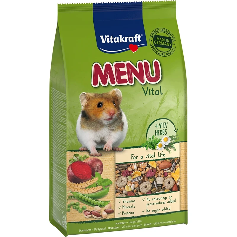 Vitakraft Menu Vital τροφή premium για χάμστερ 1kg ΜΙΚΡΑ ΖΩΑ - ΚΟΥΝΕΛΙΑ