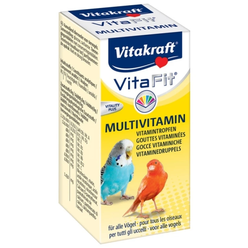 Vitakraft Vita Fit Multivitamin - Σταγόνες Πολυβιταμινούχες για Πουλιά 10ml ΠΟΥΛΙΑ