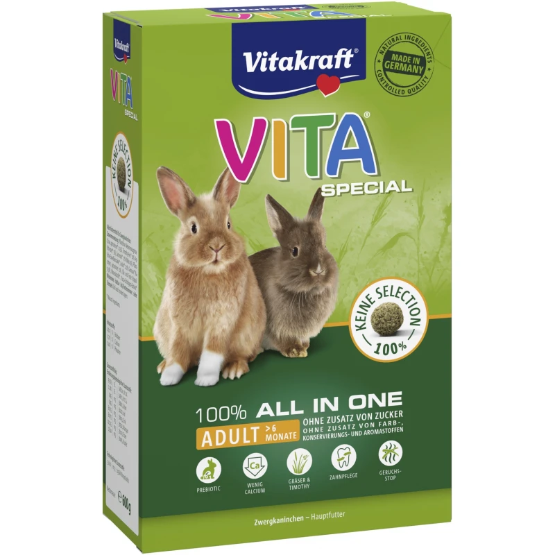 VITAKRAFT VITA SPECIALS ADULT 600GR ΜΙΚΡΑ ΖΩΑ - ΚΟΥΝΕΛΙΑ