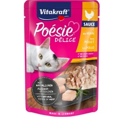 Υγρή τροφή Γάτας Vitakraft Poesie Delice Sauce σε Φακελάκι 85gr με Φιλέτο Κοτόπουλο Υγρή τροφή Γάτας Vitakraft Poesie Delice Sauce σε Φακελάκι 85gr με Φιλέτο Κοτόπουλο